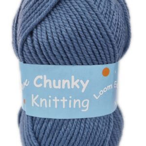 CHUNKY KNITTING 100g-COL.120 DENIM BLUE