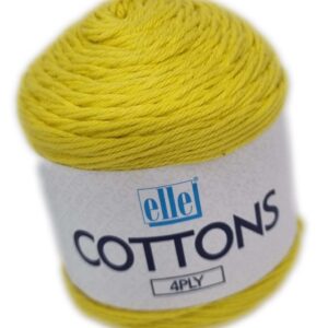 ELLE COTTONS 4 PLY 50g-COL.138 YELLOW