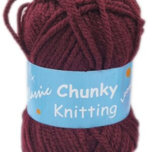 CHUNKY KNITTING 100g-COL.27 MAROON