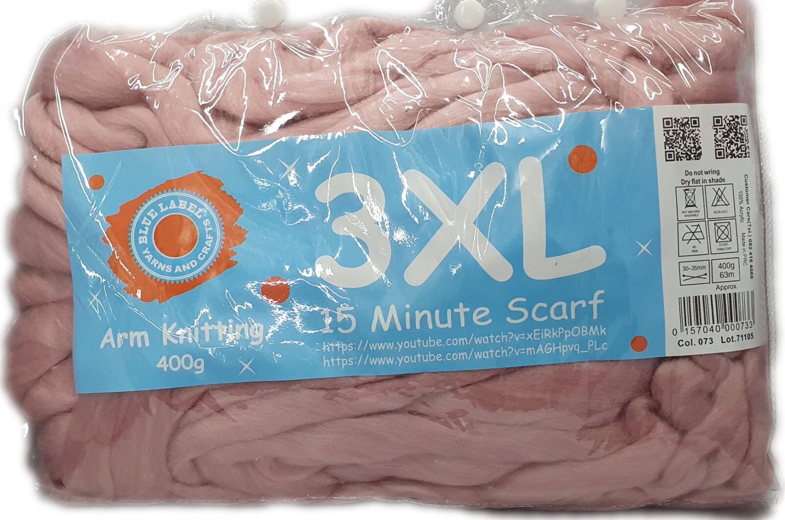 3 XL ARM KNITTING 400g-COL.73 DUSTY PINK – Vaalcraft Distributors