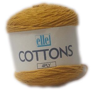 ELLE COTTONS 4 PLY 50g-COL.135 MUSTARD