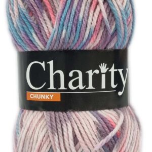 CHARITY CHUNKY PRINT 100g-COL.549 RAZZBERRY PUNK