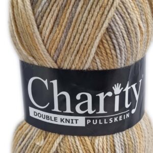 CHARITY PULLSKEIN PRINT D.K 100g-COL.254 HAY BALE
