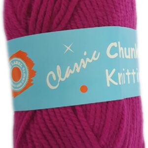 CHUNKY KNITTING 100g-COL.122 FUSCHIA