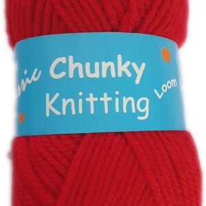 CHUNKY KNITTING 100g-COL.13 RED
