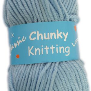 CHUNKY KNITTING 100g-COL.15 LIGHT SKY