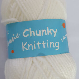 CHUNKY KNITTING 100g-COL.23 WHITE