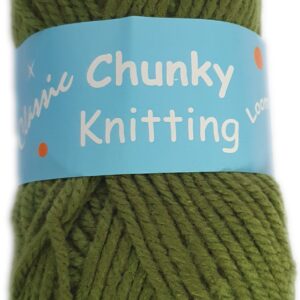 CHUNKY KNITTING 100g-COL.33 DARK OLIVE