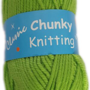 CHUNKY KNITTING 100g-COL.34 LIME GREEN