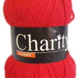 CHARITY CHUNKY 100g-COL.136 RED