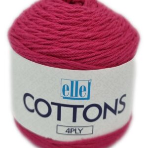 ELLE COTTONS 4 PLY 50g-COL.076 CRIMSON