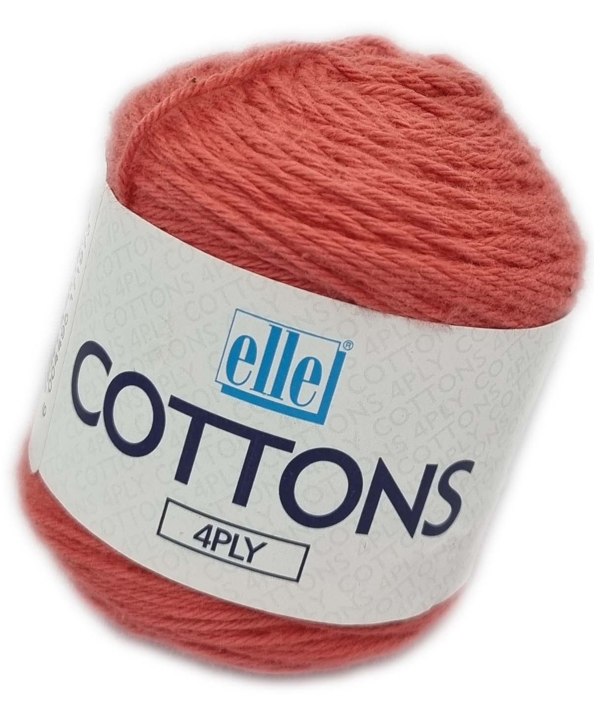 ELLE COTTONS 4 PLY 50g COL 205 CORAL Vaalcraft Distributors elle-cottons-4-ply-50g-col-205-coral-vaalcraft-distributors