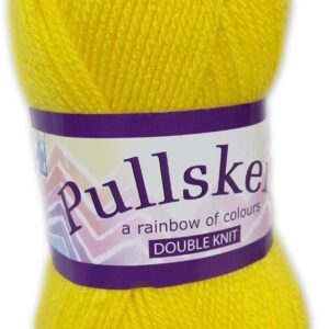 PULLSKEIN D.K 100g- COL 138 BRIGHT YELLOW