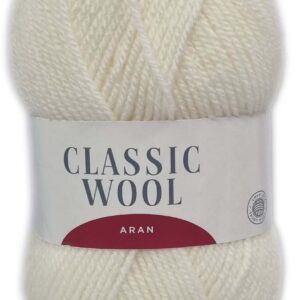 CLASSIC WOOL ARAN 100g-COL.001 WHITE