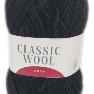 CLASSIC WOOL ARAN 100g-COL.017 BLACK