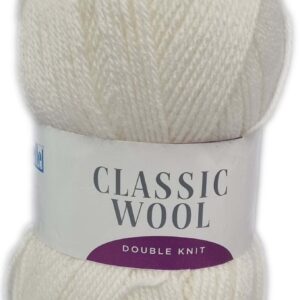 CLASSIC WOOL D.K 100g-COL.001 WHITE