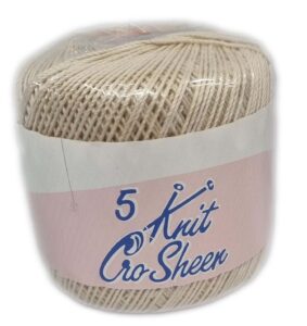 KNIT CRO SHEEN No.5 50g-COL.0387 BEIGE – Vaalcraft Distributors