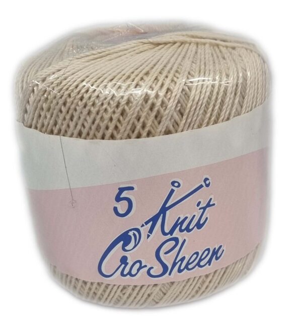 KNIT CRO SHEEN No.5 50g-COL.0387 BEIGE – Vaalcraft Distributors
