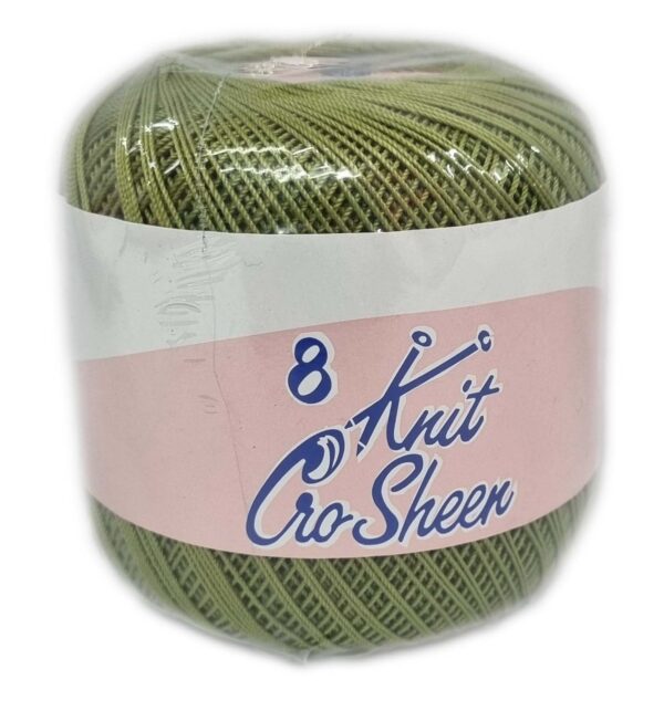 KNIT CRO SHEEN No.8 50g-0843 OLIVE – Vaalcraft Distributors