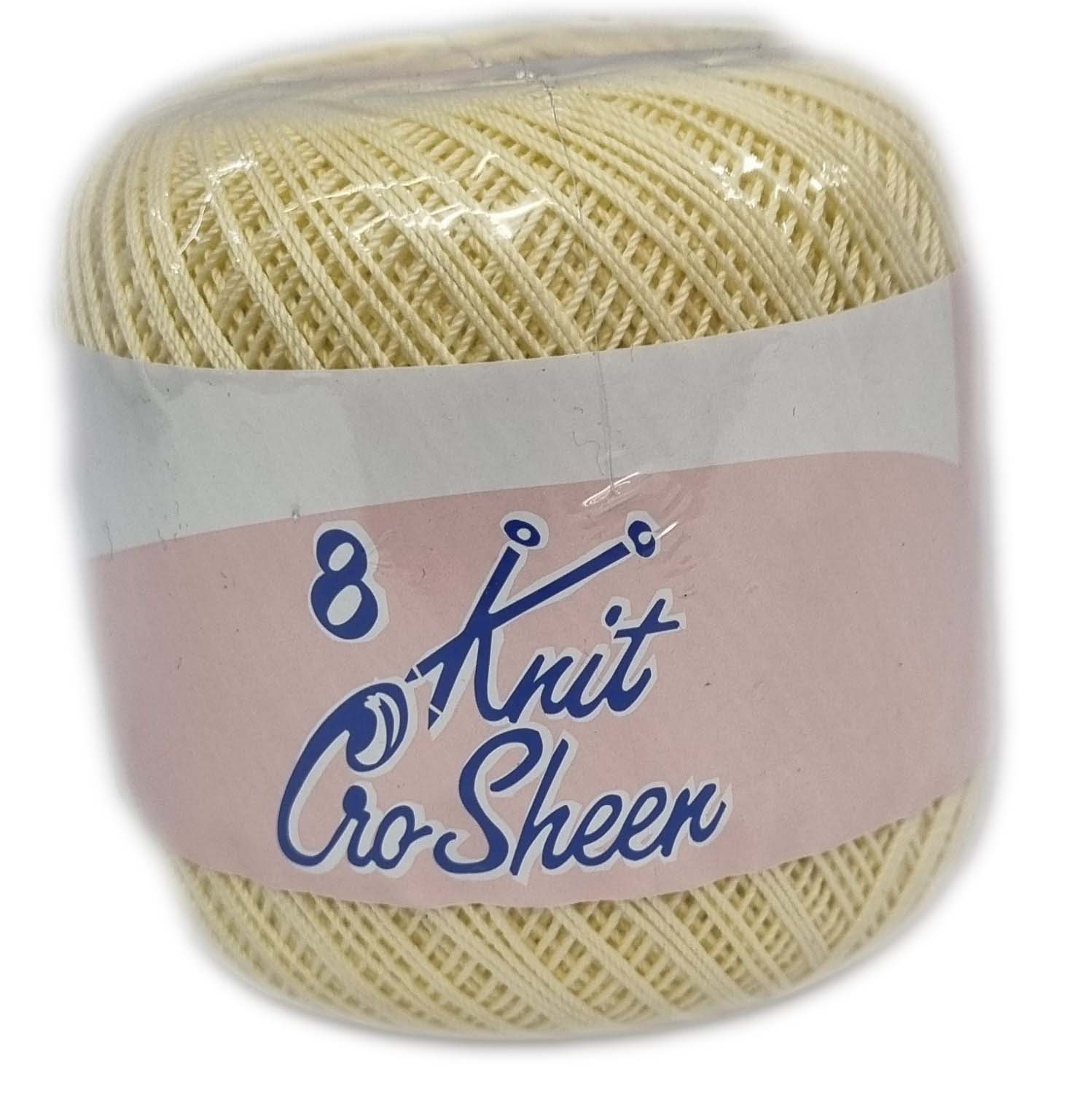 KNIT CRO SHEEN No.8 50g-COL.450 LEMON – Vaalcraft Distributors