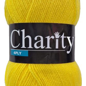 CHARITY 4 PLY 100g-COL.138 BRIGHT YELLOW