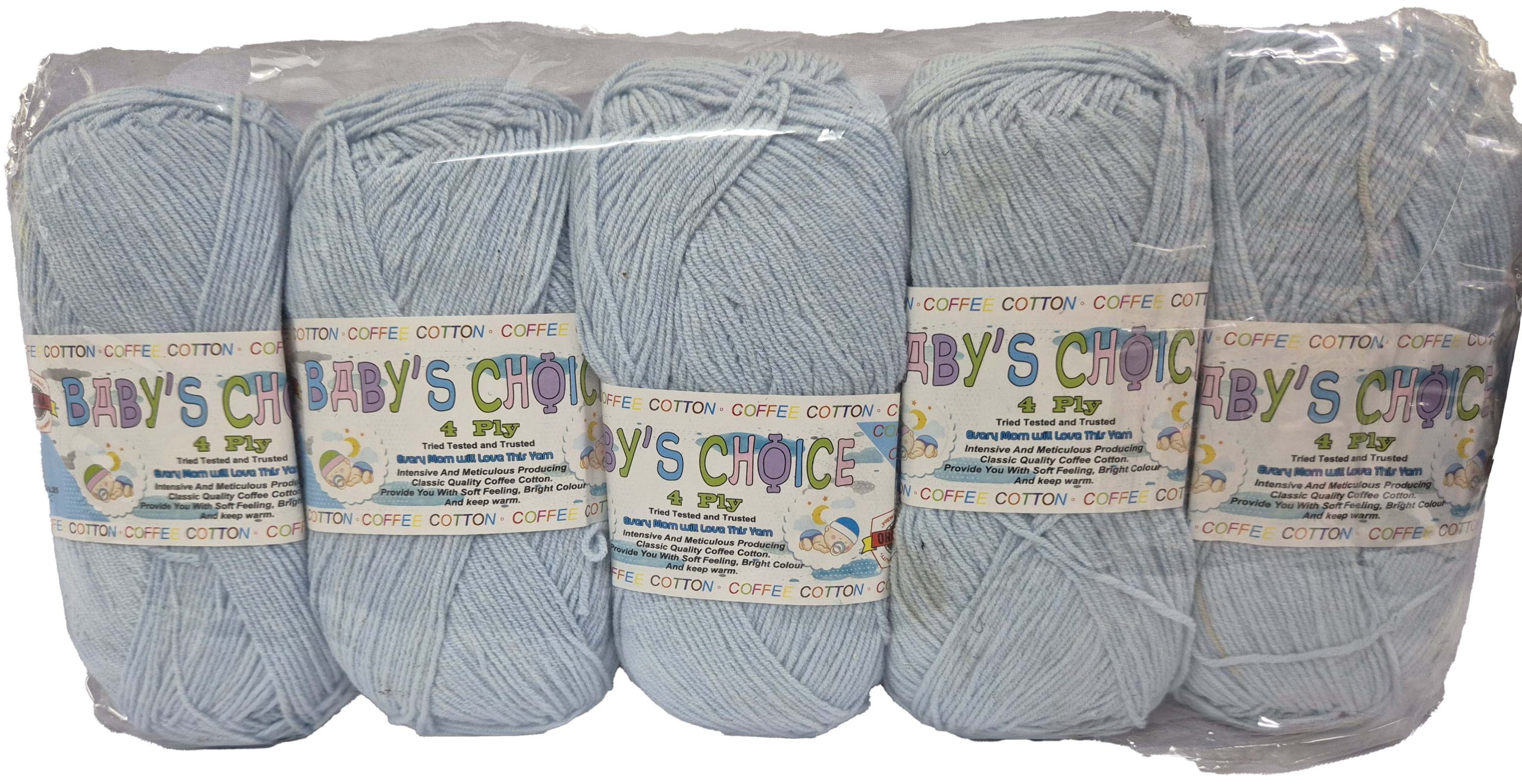COFFEE COTTON 4 PLY 500g-COL.BABY BLUE – Vaalcraft Distributors