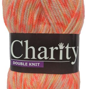 CHARITY PULLSKEIN D.K PRINT 100g-COL.789 TANGERINE BLAZE