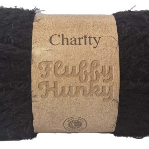 CHARITY FLUFFY HUNKY 150g-COL.017 BLACK